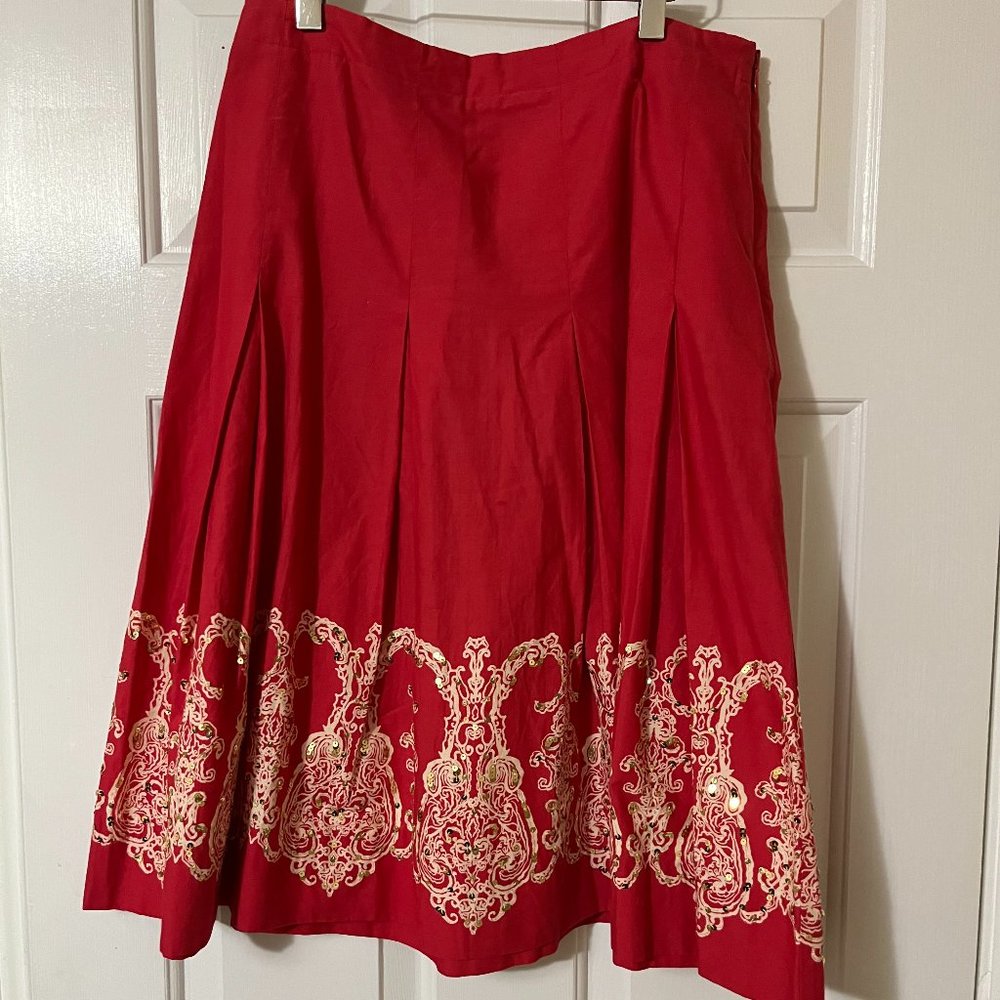 Tommy Hilfiger Drop Pleated Skirt